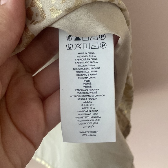 Gold Michael Kors leopard print blouse with tie - Picture 6 of 6